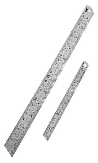 YouOKLight Metal Ruler Set, 6 Inch Ruler And 12 Inch Ruler Ruler Inches And Centimeters, Metric Ruler 12 Inches, Metal Ruler 12 Inch, Drawing Ruler, Precision Measuring Metal Ruler Silver
