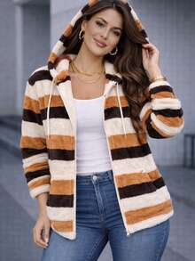 Sudadera Polar Ligera Delgada Calientita Para Dama Con cierre de uso diario casual - Multicolor 5 - Ver 4