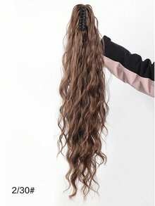 26-Inch Water Ripple Curly Wig Ponytail, Synthetic Ponytail, High-Temperature Silk, Suitable For Women To Wear When Going Out Or Attending Parties - Multicolor - View 18