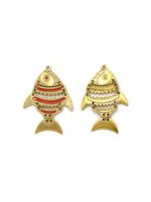 1pc/Pack 304 Stainless Steel Hollow Fish Design Oil Drop Pendant, Fashionable Versatile Accessory Keychain - Oil Dripping Fish Accessories - View 9