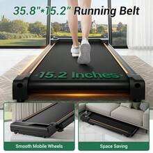 CURSOR FITNESS 3 In 1 Walking Pad With 15% Incline, 6.3MPH Treadmill For Home Use With Incline, LED Display, 2.5 HP Quiet Small Walking Machine For Home And Office, Maximum User Weight 300Lbs. - View 5