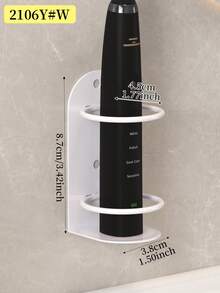 1/2 piezas Soporte de pared para cepillo de dientes eléctrico, organizador de almacenamiento de baño, adecuado para uso doméstico para guardar cepillo de dientes, soporte de cepillo de dientes, soporte de afeitadora, decoración de baño del hogar - Multicolor - Ver 15