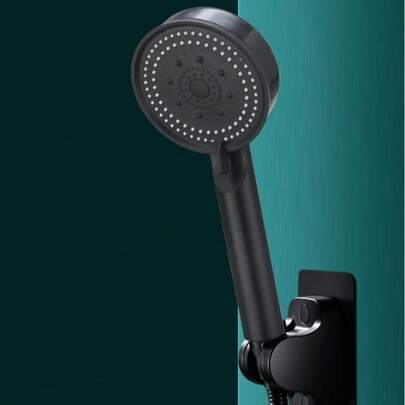 1 Pc Chuveiro de Mão de Alta Pressão Preto Avançado de 5 Modos comum Chuveiro Ajustável e de Água. Ideal para Casas de