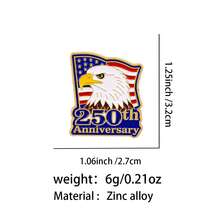 250th Anniversary Of The United States Enamel Pin American Flags Brooch Lapel Pins Badge On Backpack Clothing Accessories Jewelry Gifts - Gold - View 17