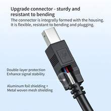 HP USB A 转 USB B 2.0 数据线，即插即用打印机数据线，适用于打印机、扫描仪、传真机、多功能一体机，经久耐用，打印清晰。 - 黑色 - 查看 2