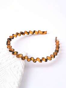 4pcs Fashionable Leopard Dot Transparent Anti-Slip Headbands, Including Wavy Headbands And Home Skincare Headbands, Suitable For Daily Face Washing Or Makeup Use - Multicolor - View 4