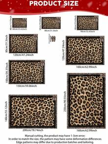 1 件装不对称仿皮印花地毯 - 农舍风格家居装饰地毯，客厅地毯，度假屋装饰地毯 - 适用于厨房、餐厅、客厅、走廊地垫 - 淺棕 - 查看 9