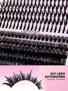 Spiky Eyelash Cluster Fairy Spiky Individual Lashes Beginner Friendly Reusable False Eyelash Extensions For Daily Party Wedding Date Halloween - Multicolor - View 5