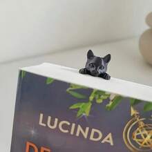 1 pieza Marcapáginas 3D en forma de gato negro/blanco, marcapáginas 3D estereoscópico impreso en 3D, esencial para lectores - Marcapáginas de gato 3D - Ver 7