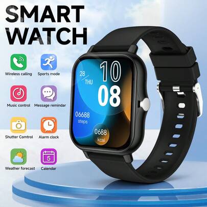 SIMSONLAB 2025新款1.83英寸高清触控智能手表，升级版游戏智能手表，适合青少年和儿童，支持通话、计步器、卡路里计数、多种运动模式、消息和来电通知，多功能智能手表，适用于安卓/iOS系统，圣诞礼物