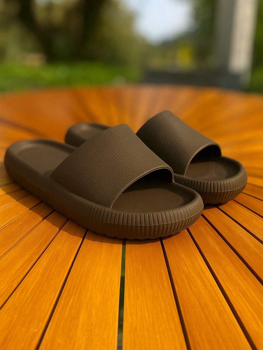 Cloud Slide Sandal Mega Official Promotion Black - Rỉ Nâu - Xem 1