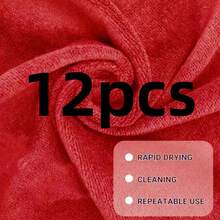12pcs Ultra-Soft Microfiber Gym Towels, 12 X 12 Inches, Bleach-Resistant, Highly Absorbent, Quick-Drying, Lightweight, Suitable For Hand Care, Salon, Bathroom, Spa, Hotel, Pool, Home, Hair Care (Light Gray) - Multicolor - View 15
