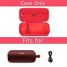 Mchoi - Funda rígida para altavoz portátil Bose SoundLink Flex de 2ª generación/Bose SoundLink Flex Bluetooth solo funda gris - Rojo - - Ver 7