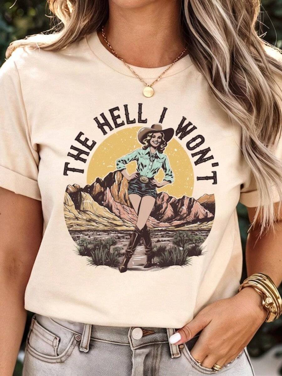 The Hell I Won't Shirt, Retro Women's Rights Tee,  Gift, Smash The  Gift, Funny Women T Shirt,  Shirt, Women Shirt - 白色 - 查看 1