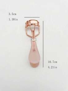 Eyelash Curler With Sparkle Rhinestone Glitter Handle Gentle Curling Effect Comes With Replacement Pads Ideal For Daily Makeup Work Party Travel Use Perfect For Makeup Beginners Office Ladies Beauty Enthusiasts As A Practical Beauty Tool Limited One Per Order - 粉色 - 查看 5