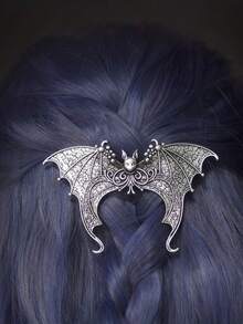 1 件复古维京发夹，朋克蝙蝠发夹，哥特风女士发饰，女士珠宝礼物，新款哥特女巫万圣节法式蝙蝠发夹装饰。适合女士发夹、派对、生日礼物、教师节礼物、女士发饰、女士配饰、爪夹、发夹、发卡 - 彩色 - 查看 1