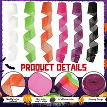 6 Rolls Easter Spring Pastel Wired Ribbon Colorful Burlap Ribbon Total 30 Yard For Valentine's Day Spring Wreaths Crafts Bow Gift Wrapping Party Decoration(Easter Color,2 Inch) - Màu sắc Halloween - Xem 4