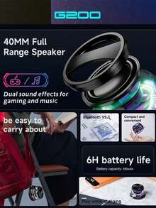 Wireless Portable Outdoor Speaker With Colorful Atmosphere Light And Subwoofer - Multicolor - View 6