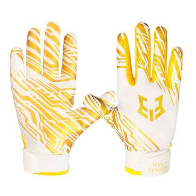1 Pair American Football Gloves - Breathable & Comfortable For Men And Women, Accent Stitching, Perfect For Baseball, Basketball, Soccer, Rugby Sports, Athletic Handwear | Stylish Sports Gloves | Silicone Grip Gloves
