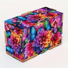 1 Handmade Wooden Diamond Painting Paper Drawer, Reusable Butterfly Wooden Storage Box, Creative Design, Art Handmade Craft Accessories For Home And Office, Holiday Gift, Suitable For Various Scenarios - ZCH139 - View 5