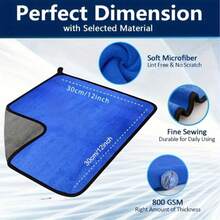 10/5/1 件装超细纤维绒面汽车毛巾 - 超强吸水、超厚实、无纺布抛光、清洗和擦干布，以及其他清洁工具 - 粉紅色毛巾 - 查看 11