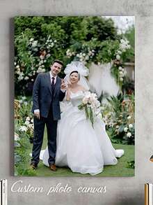 定制高清帆布照片相框印刷，多种尺寸可选。请提供一张您选择的图片。是生日和结婚礼物的理想之选。永恒的爱 - 多色04 - 查看 2