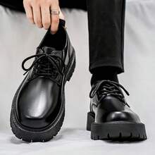 Men's Fashionable Low-Top Versatile Shoes, Suitable For Office, Wedding Season, Business Commute - Black - View 5