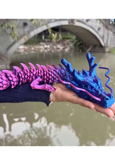 33.5in/85cm Crystal Dragon, Snake Year Gift, Valentine's Day Gift, Easter Gift, Easter Eggs, Craft Ornament, Home Decor, Desktop Decoration, Model, Birthday Gift, Random Rainbow & Candy Colors