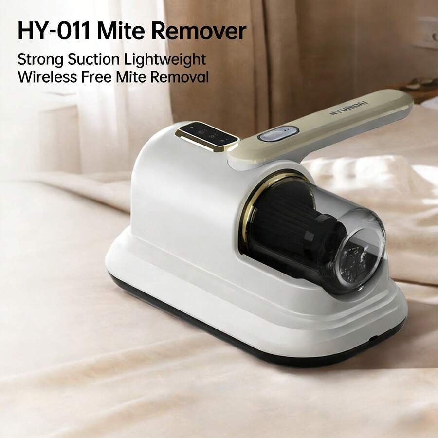HYUNDAI The HY-011 Cordless Mite Remover Features A Lightweight Design, One-Handed Operation, One-Button Start For Rapid Mite Removal, And Is Suitable For Hotel Rooms, Guesthouses, And Gyms. It Provides Efficient And Worry-Free Fabric Cleaning. - White - View 1