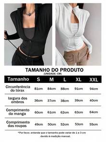 BEMMY Women's Simple Fit Zipper Jacket, Soft And Breathable Short Jacket, Suitable For Daily Wear And Exercise - Negro - Ver 3