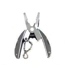 1pc Stainless Steel Mini Multi-Functional Tortoise Shell Folding Pliers - Outdoor Camping & Survival Portable Compact Multi-Tool - 1pc - 查看 2