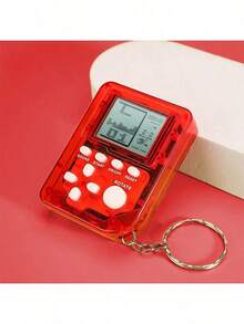 立方体游戏机钥匙扣，迷你饮酒游戏手柄吊坠，复古街机游戏钥匙扣，万圣节/感恩节/圣诞节礼物，跨境掌上游戏机玩具经典怀旧立方体游戏钥匙扣吊坠 - 彩色 - 查看 7