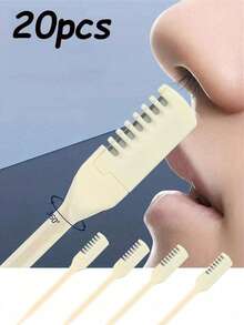 1/5/10/20 套鼻毛和耳毛修剪器，易于清洁，可同时用于去除鼻毛/耳毛，360 度旋转设计，男女通用 - 白色 - 查看 11