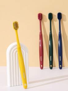 4pcs Sakura Flower Toothbrush Set, Chinese Style Gift Box With Protective Case, Soft Bristle Toothbrush For Travel, Valentine's Day - Multicolor - View 5