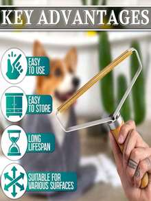 1pc Double-Sided Lint Remover & Fabric Shaver - Metal Handheld Clothes Fuzz Shaver With Brush Roller, Removes Sweater, Furniture & Pet Hair, Suitable For Delicate Fabrics - Multicolor - View 11