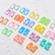 5/10/20/30个 1:12比例迷你彩色泰迪熊糖果娃娃屋配件，逼真糖果，适用于娃娃屋微景观、美甲装饰、夜光鸭子、手工娃娃屋糖果装饰、礼物、DIY - 彩色 - 查看 6