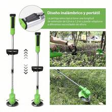 Desbrozadora Inalámbrica Césped Podadora De Cortadora Pasto Verde - Verde - Ver 9