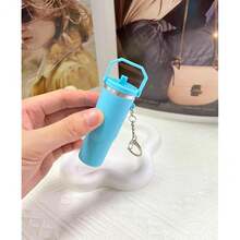 LAEKOU Mini Cup Keychain Compatible With Stanley Cup, Cute Tumbler  Holder Key Chain For Purse Bag Backpack - LightBlue - View 5