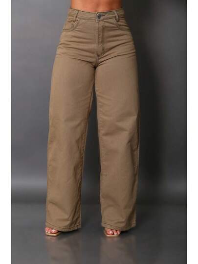 Calça Wide Leg Pantalona Jeans Feminina Cintura Alta Levanta Bumbum!!!