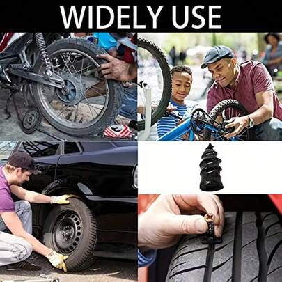 Magical Spiral Tire Repair Nails, Multiple Quantity And Size Options, High Cost-Effective Tubeless Tire Repair Kit With Spiral Rubber Nails, Suitable For Most Cars, Motorcycles And Bicycles