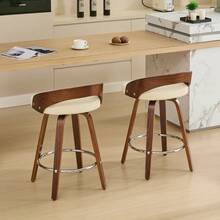 Barstools - Beige + PU Leather + Foam - View 9