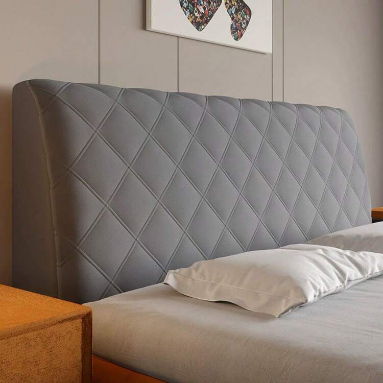 Luxury Thick Headboard Cover Soft Bed Head Back Decor Protector Slipcover 150CM - Dark Grey - View 3