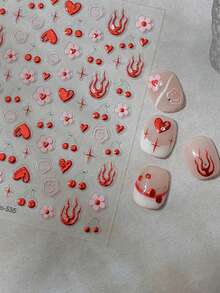 CoCo Notes 1pc 5D Embossed Golden Eye Jelly Nail Sticker, DIY Creative Nail Art Decal - Multicolor - View 5
