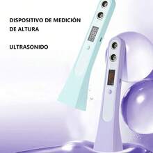 Dispositivo de medición de altura, medición de altura con un solo toque, visualización en tiempo real en pantalla LED digital, compatible con conversión de centímetros y pies, diseño portátil para un uso doméstico sin esfuerzo, carga tipo C con mayor duración de la batería, apto para un rango de 30 a 200 cm. - Celeste - Ver 9