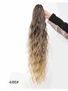26-Inch Water Ripple Curly Wig Ponytail, Synthetic Ponytail, High-Temperature Silk, Suitable For Women To Wear When Going Out Or Attending Parties - Multicolor - View 19