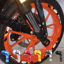 Accesorios para llanta de motocicleta, piezas de repuesto, codo de válvula de Metal, ángulo de 90 grados, vástagos de válvula de neumático de rueda de motocicleta, 1 unidad GHE1 - Rojo - Ver 1