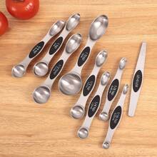 Baking Precision Measurement! 9-Piece Stainless Steel Measuring Spoons With A Scraper, Multiple Specifications To Meet All Your Needs. - Silver - View 2
