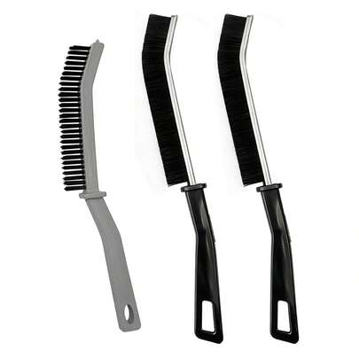 3PCS Gap Cleaning Brush, Bathroom Gap Cleaning Brush Groove Gap Cleaning Tool, Suitable For Home Kitchen Bathroom And Window Narrow Corners, Bristle Gap Cleaning Brush