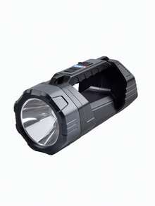 2pcs/1pc Solar & Type-C Rechargeable Handheld Flashlight, Ultra Bright Dual Light Source Searchlight With Side COB Light, 6 Lighting Modes, Waterproof, Suitable For Camping, Hiking And Emergency - black - View 12