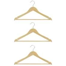 Percha de ropa de madera, perchas estándar  para una organización que ahorra espacio,   ideales para vestidos, abrigos y trajes Perfectas para renovar el armario, Ganchos Multiusos para Camisas, Blusas, Pantalones, Vestidos, Uniformes o Prendas Ligeras,ideales para vestidos, abrigos y trajes Perfectas para renovar el armario - Beis - Ver 13